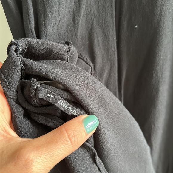 Reformation black cap flutter sleeve short dress - Picture 5 of 6